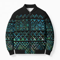 Maori Niho Taniwha Te Wheiao Bomber Puffer Jacket Paua Shell LT7 Unisex Colorful - Polynesian Pride
