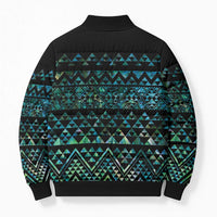 Maori Niho Taniwha Te Wheiao Bomber Puffer Jacket Paua Shell LT7 - Polynesian Pride