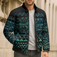 Maori Niho Taniwha Te Wheiao Bomber Puffer Jacket Paua Shell LT7 - Polynesian Pride