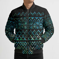 Maori Niho Taniwha Te Wheiao Bomber Puffer Jacket Paua Shell LT7 - Polynesian Pride