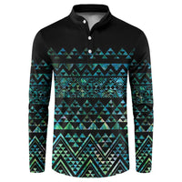 Maori Niho Taniwha Te Wheiao Button Sweatshirt Paua Shell LT7 Colorful - Polynesian Pride