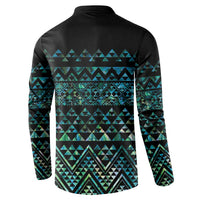 Maori Niho Taniwha Te Wheiao Button Sweatshirt Paua Shell LT7 - Polynesian Pride