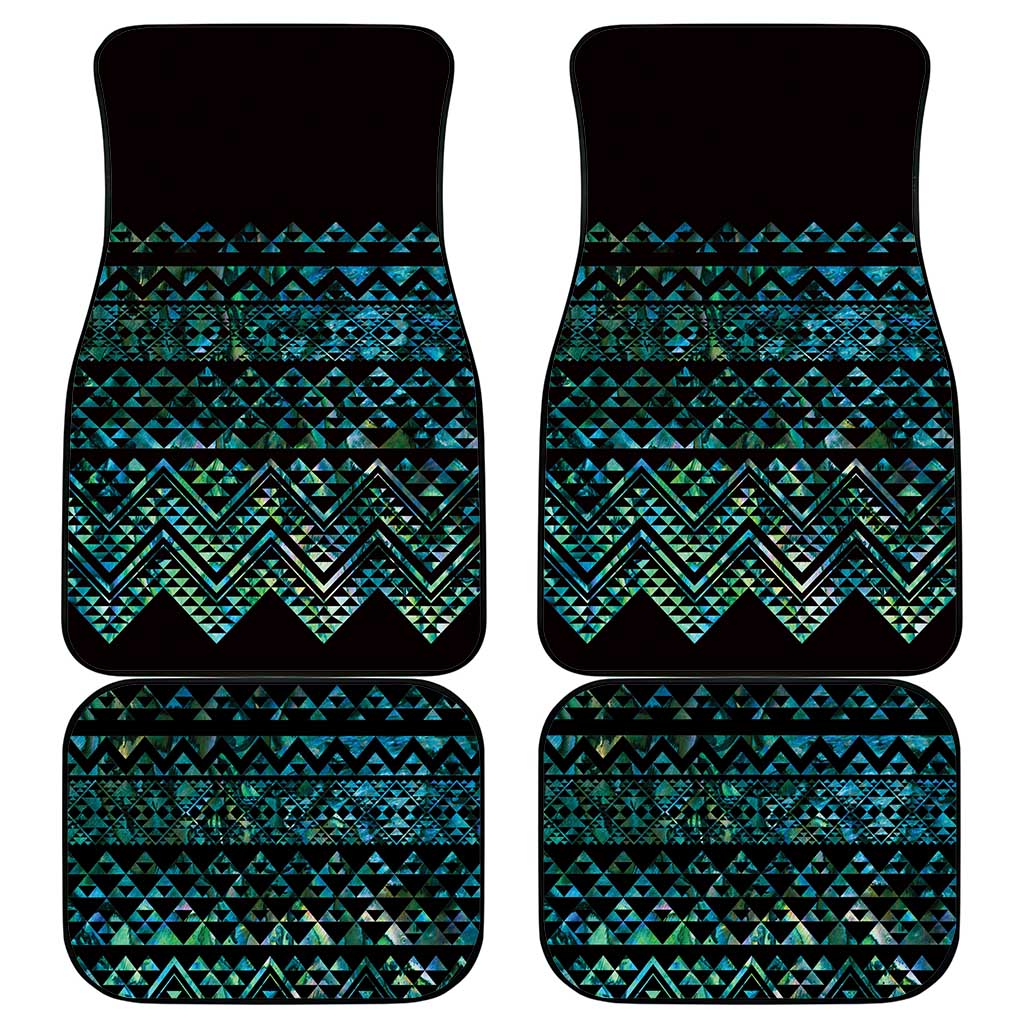 Maori Niho Taniwha Te Wheiao Car Mats Paua Shell LT7 - Polynesian Pride