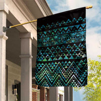 Maori Niho Taniwha Te Wheiao Garden Flag Paua Shell LT7 House Flag Colorful - Polynesian Pride