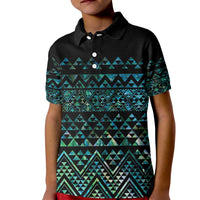 Maori Niho Taniwha Te Wheiao Kid Polo Shirt Paua Shell LT7 Kid Colorful - Polynesian Pride