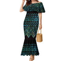 Maori Niho Taniwha Te Wheiao Mermaid Dress Paua Shell LT7 Women Colorful - Polynesian Pride
