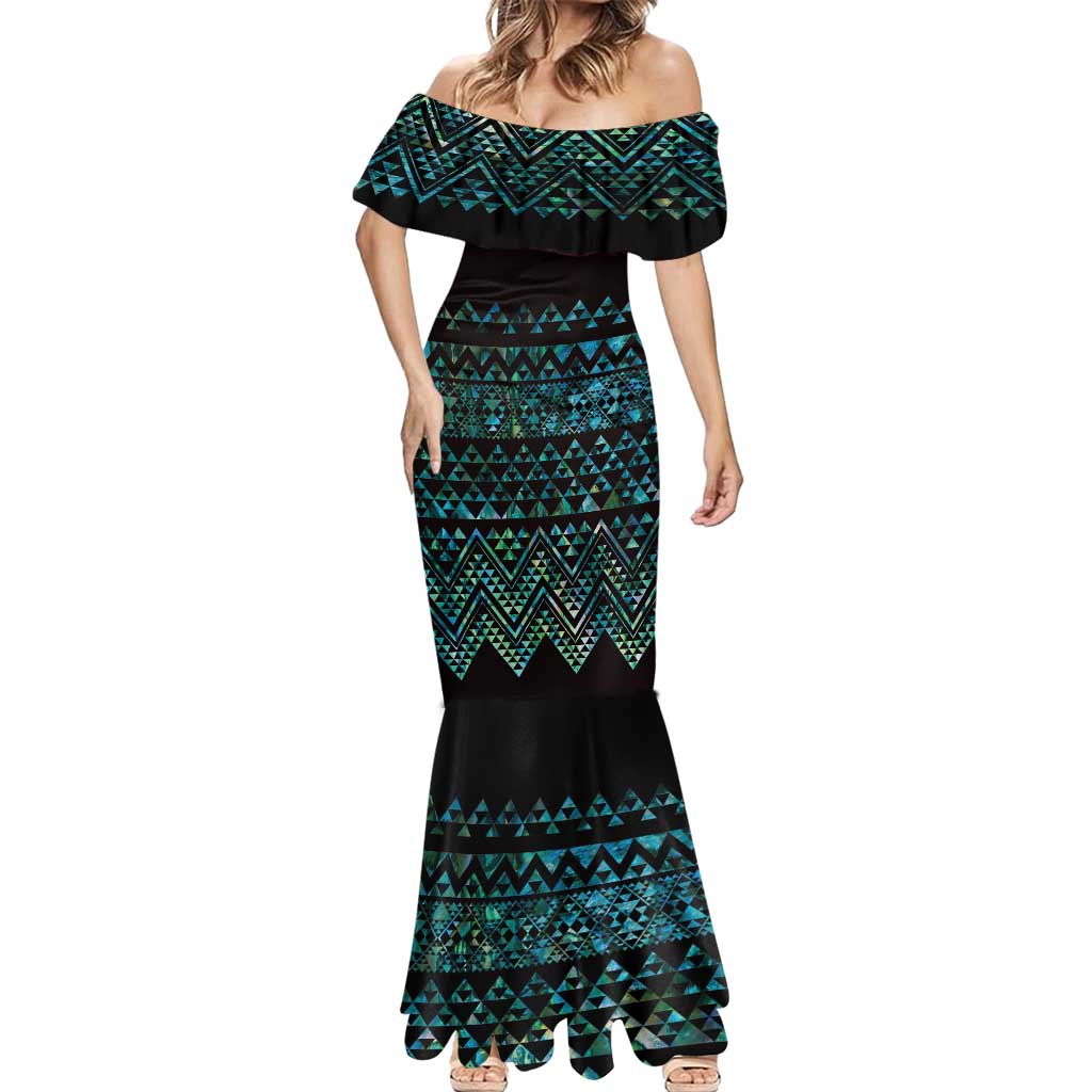 Maori Niho Taniwha Te Wheiao Mermaid Dress Paua Shell LT7 - Polynesian Pride
