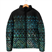Maori Niho Taniwha Te Wheiao Padded Jacket Paua Shell LT7 - Polynesian Pride