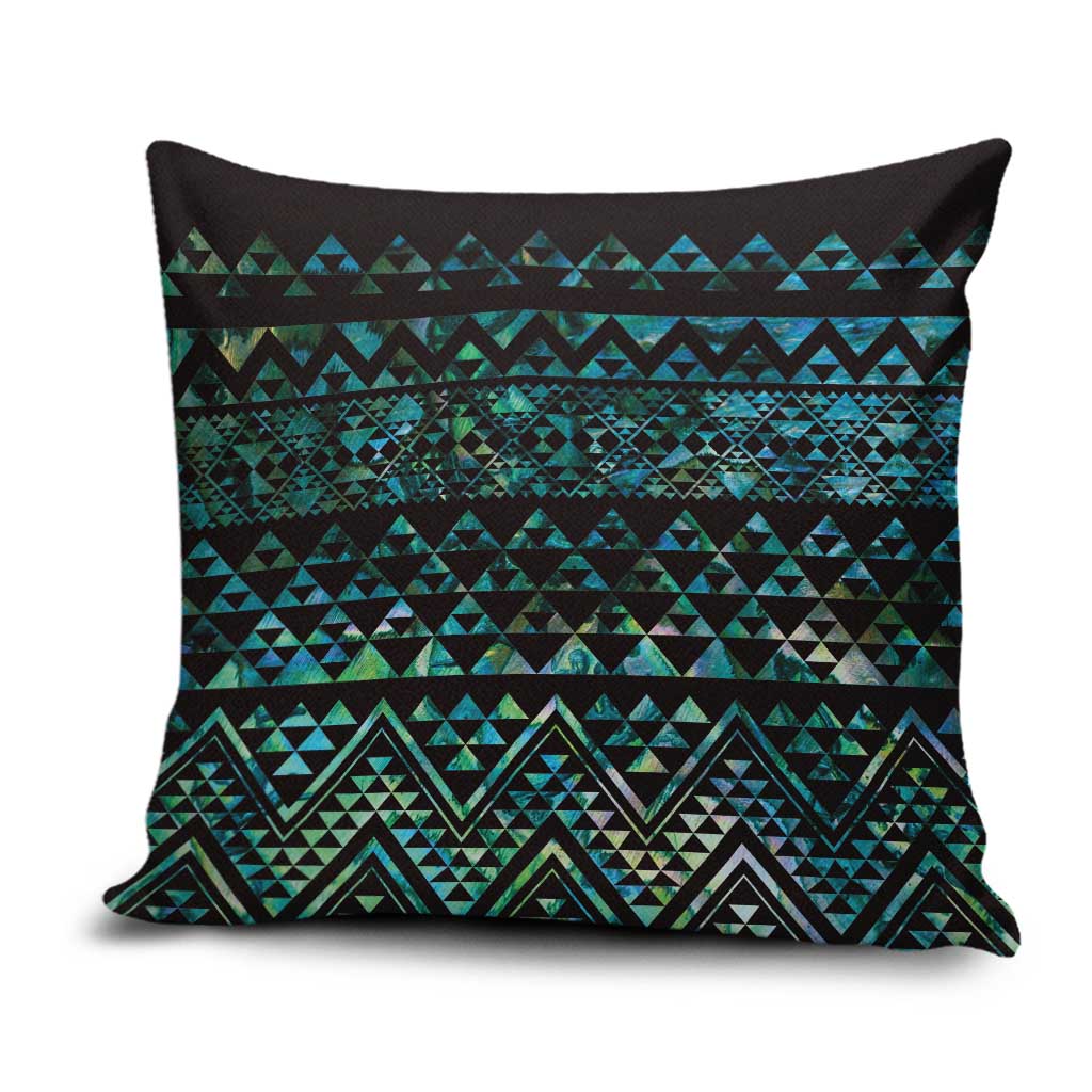 Maori Niho Taniwha Te Wheiao Pillow Cover Paua Shell LT7 Colorful - Polynesian Pride