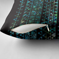 Maori Niho Taniwha Te Wheiao Pillow Cover Paua Shell LT7 - Polynesian Pride