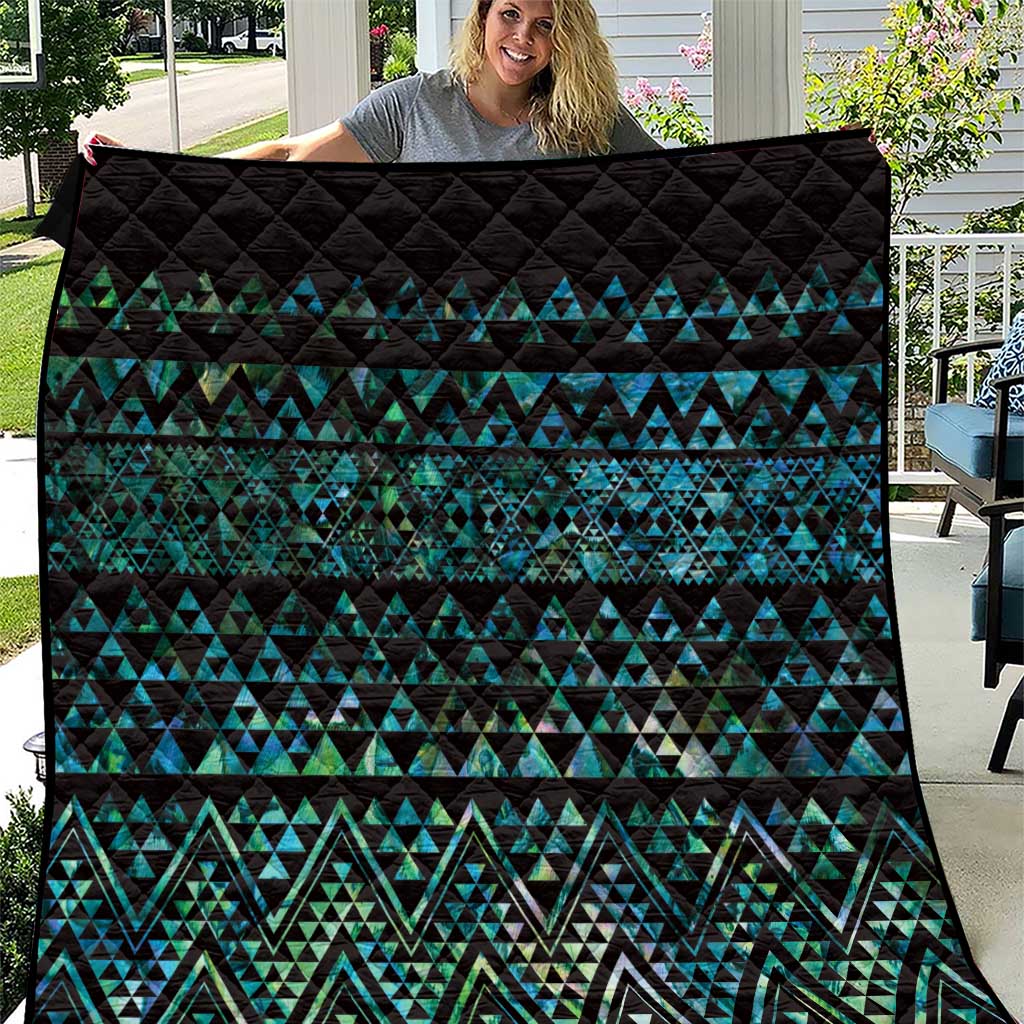 Maori Niho Taniwha Te Wheiao Quilt Paua Shell LT7 Colorful - Polynesian Pride