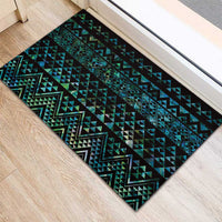 Maori Niho Taniwha Te Wheiao Rubber Doormat Paua Shell LT7 - Polynesian Pride