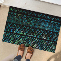 Maori Niho Taniwha Te Wheiao Rubber Doormat Paua Shell LT7 - Polynesian Pride