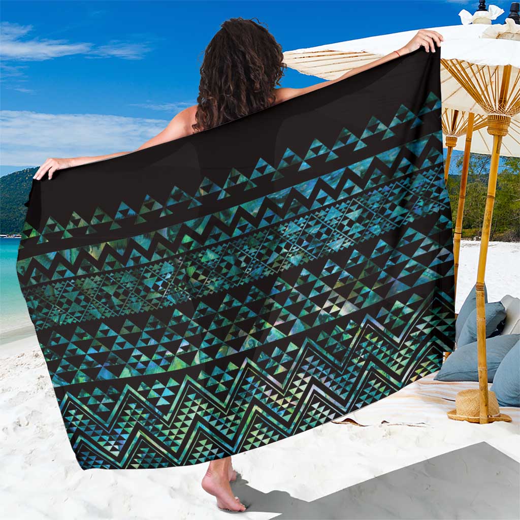 Maori Niho Taniwha Te Wheiao Sarong Paua Shell LT7 One Size 44 x 66 inches Colorful - Polynesian Pride