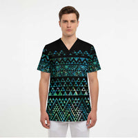 Maori Niho Taniwha Te Wheiao Scrub Top Paua Shell LT7 - Polynesian Pride