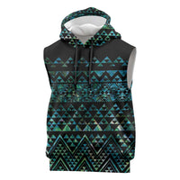 Maori Niho Taniwha Te Wheiao Sleeveless Hoodie Paua Shell LT7 Colorful - Polynesian Pride