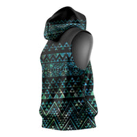 Maori Niho Taniwha Te Wheiao Sleeveless Hoodie Paua Shell LT7 - Polynesian Pride