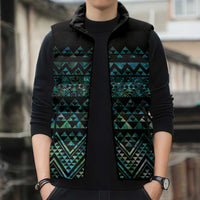 Maori Niho Taniwha Te Wheiao Sleeveless Puffer Jacket Paua Shell LT7 - Polynesian Pride