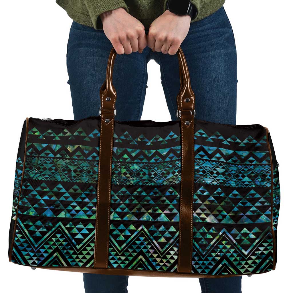 Maori Niho Taniwha Te Wheiao Travel Bag Paua Shell LT7 Colorful - Polynesian Pride