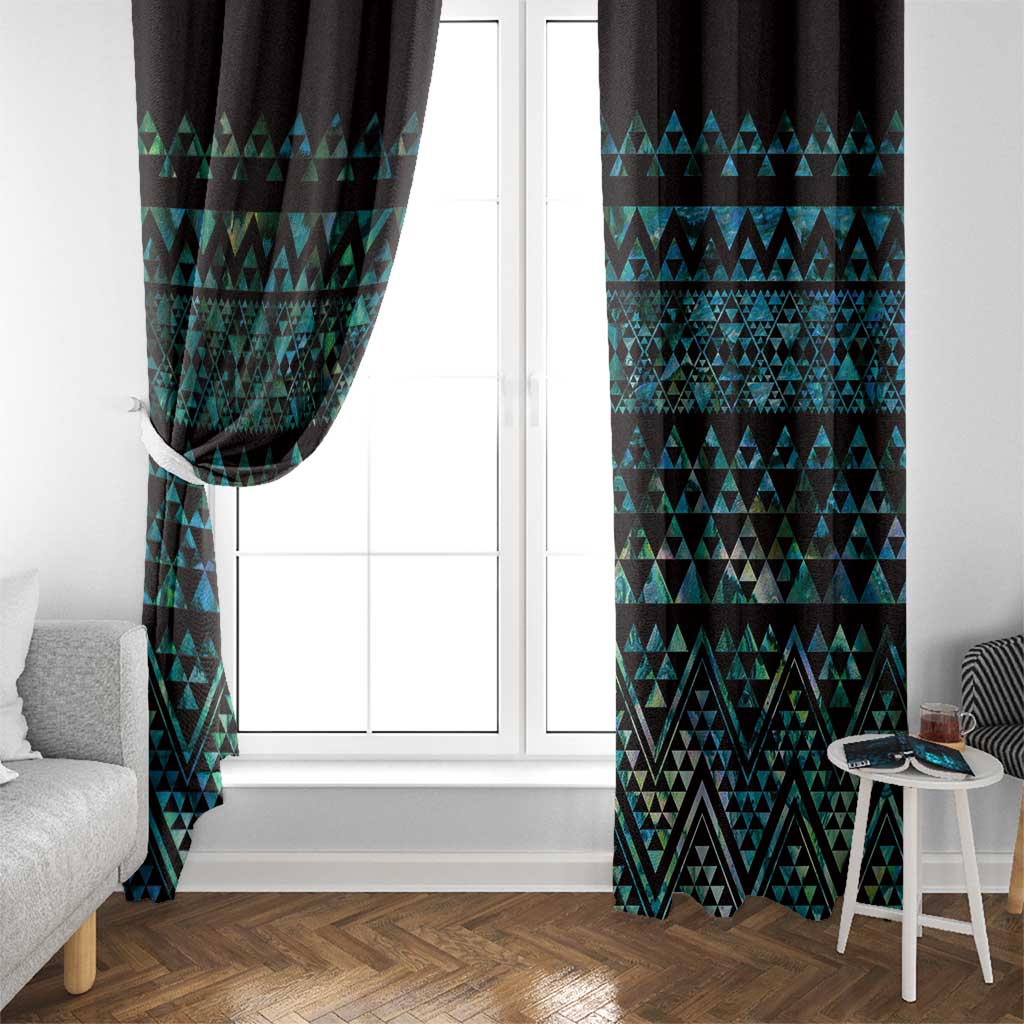 Maori Niho Taniwha Te Wheiao Window Curtain Paua Shell LT7 - Polynesian Pride