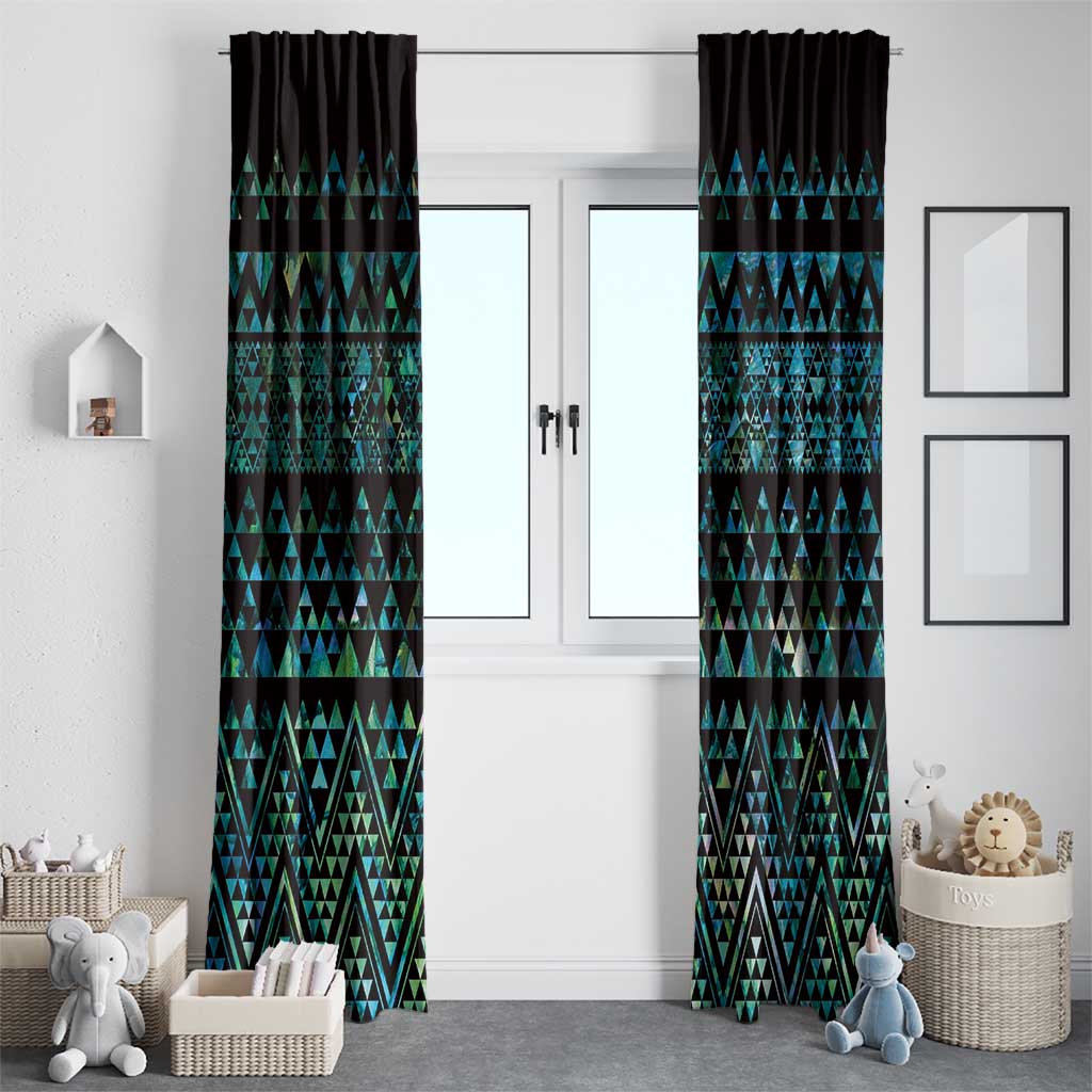 Maori Niho Taniwha Te Wheiao Window Curtain Paua Shell LT7 - Polynesian Pride