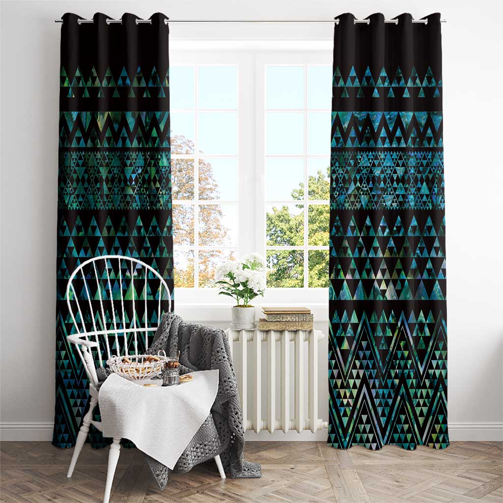 Maori Niho Taniwha Te Wheiao Window Curtain Paua Shell LT7 - Polynesian Pride