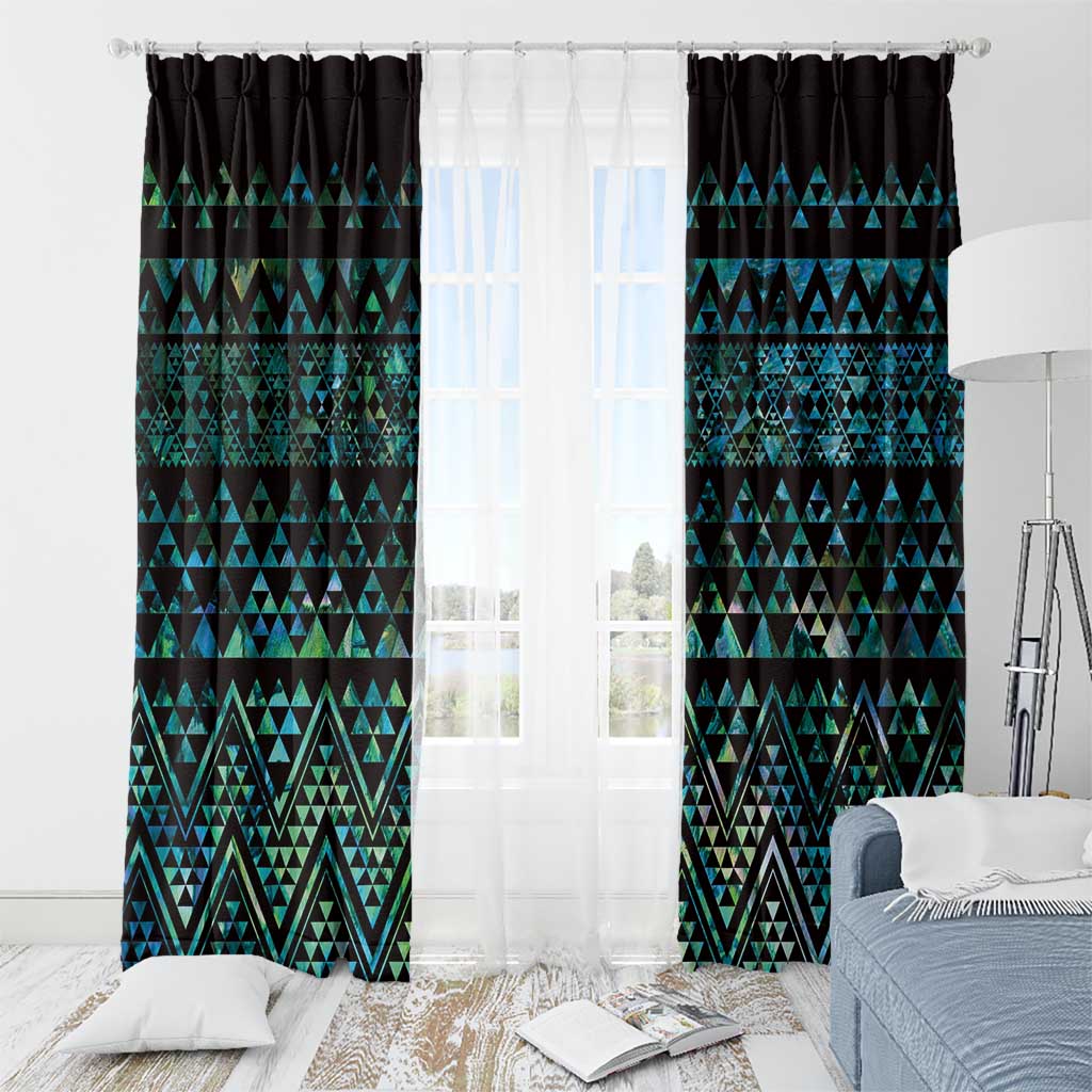 Maori Niho Taniwha Te Wheiao Window Curtain Paua Shell LT7 - Polynesian Pride