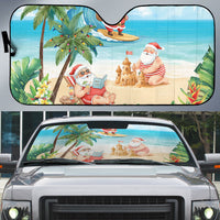 Tropical Christmas Funny Santa Auto Sun Shade Beach Vacation