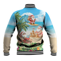 Tropical Christmas Funny Santa Baseball Jacket Beach Vacation