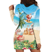 Tropical Christmas Funny Santa Hoodie Dress Beach Vacation LT7 - Polynesian Pride
