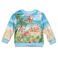 Tropical Christmas Funny Santa Kid Ugly Christmas Sweater Beach Vacation LT7 Kid Multicolor - Polynesian Pride