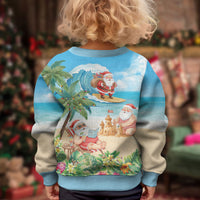 Tropical Christmas Funny Santa Kid Ugly Christmas Sweater Beach Vacation LT7 - Polynesian Pride