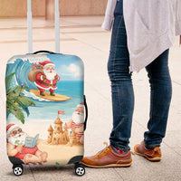 Tropical Christmas Funny Santa Luggage Cover Beach Vacation