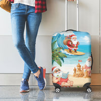 Tropical Christmas Funny Santa Luggage Cover Beach Vacation