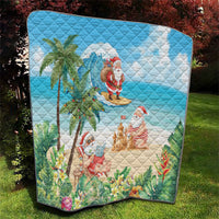 Tropical Christmas Funny Santa Quilt Beach Vacation LT7 - Polynesian Pride