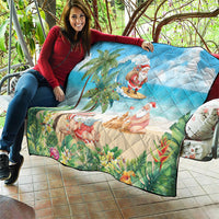 Tropical Christmas Funny Santa Quilt Beach Vacation LT7 - Polynesian Pride