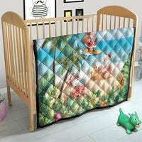 Tropical Christmas Funny Santa Quilt Beach Vacation LT7 - Polynesian Pride