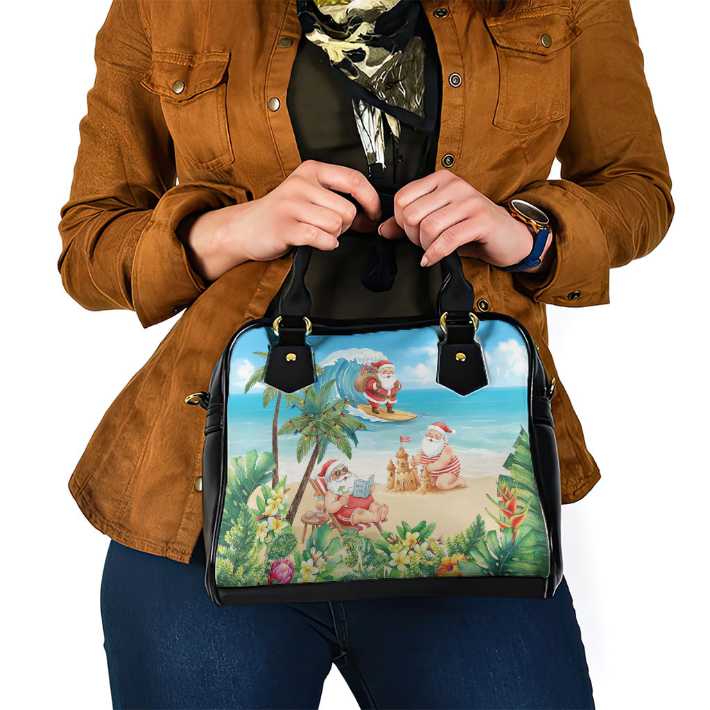 Tropical Christmas Funny Santa Shoulder Handbag Beach Vacation