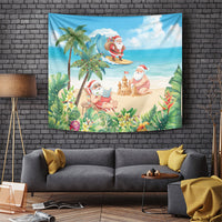 Tropical Christmas Funny Santa Tapestry Beach Vacation LT7 Multicolor - Polynesian Pride