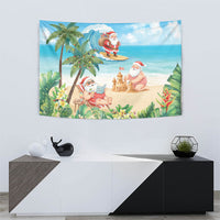 Tropical Christmas Funny Santa Tapestry Beach Vacation LT7 - Polynesian Pride
