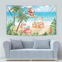 Tropical Christmas Funny Santa Tapestry Beach Vacation LT7 - Polynesian Pride