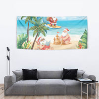 Tropical Christmas Funny Santa Tapestry Beach Vacation LT7 - Polynesian Pride