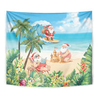 Tropical Christmas Funny Santa Tapestry Beach Vacation LT7 - Polynesian Pride