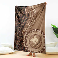 Papua New Guinea Oro Tapa Motif Blanket Classic LT7 - Polynesian Pride
