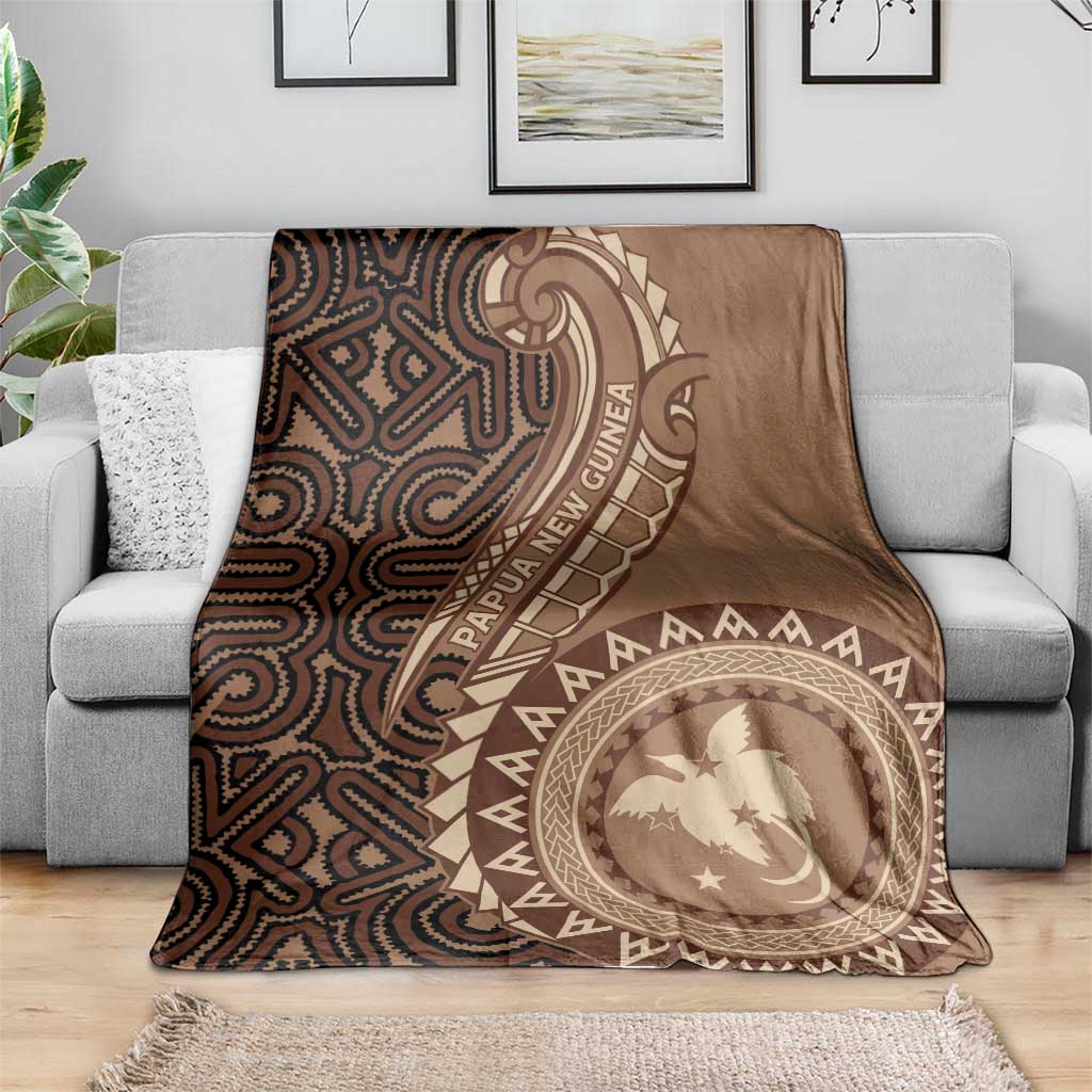 Papua New Guinea Oro Tapa Motif Blanket Classic LT7 - Polynesian Pride