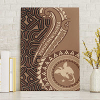 Papua New Guinea Oro Tapa Motif Canvas Wall Art Classic LT7 Without Frame Brown - Polynesian Pride