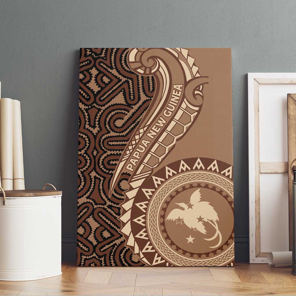 Papua New Guinea Oro Tapa Motif Canvas Wall Art Classic LT7 - Polynesian Pride