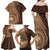 Papua New Guinea Oro Tapa Motif Family Matching Off Shoulder Maxi Dress and Hawaiian Shirt Classic