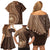 Papua New Guinea Oro Tapa Motif Family Matching Off Shoulder Short Dress and Hawaiian Shirt Classic