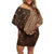 Papua New Guinea Oro Tapa Motif Family Matching Off Shoulder Short Dress and Hawaiian Shirt Classic